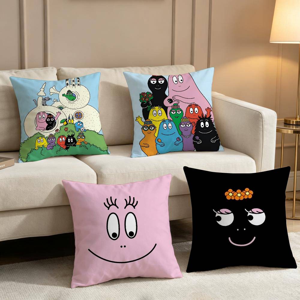 Recliner Sofa Cover - ปลอกหมอนลายการ์ตูนบาร์บาปาป้าสุดน่ารัก ปลอกหมอนนุ่มสำหรับโซฟา ห้องนั่งเล่น ตกแต่งบ้านและสำนักงาน ปลอกป้องกัน