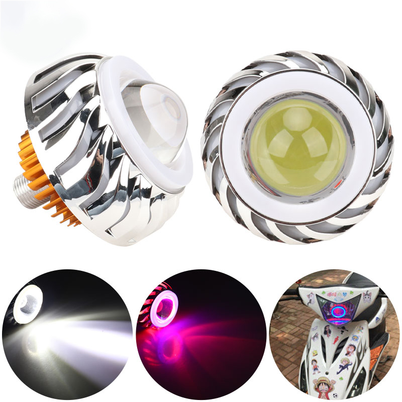 Projector Lamp Replacement - ไฟหน้ามอเตอร์ไซค์ 1 ชิ้น แบบ LED คู่