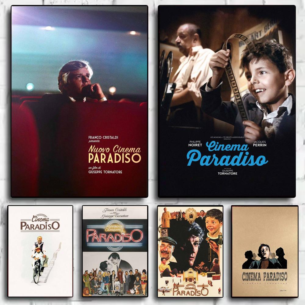 Home Cinema Wallpaper - โปสเตอร์ภาพยนตร์คลาสสิก N-Nuovo Cinema Paradiso ศิลปะตกแต่งผนังสไตล์โมเดิร์น มินิมอล