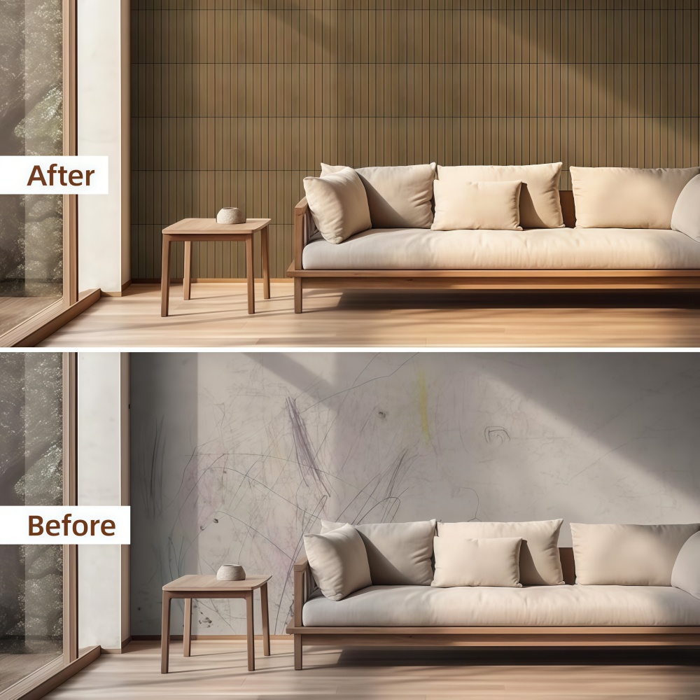 10PCS แผ่นกริด 3D สติ๊กเกอร์ติ - Home Cinema Wallpaper บทวิจารณ์และราคา