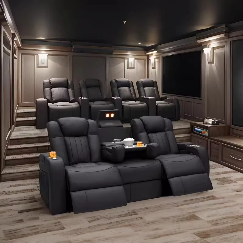 ชุดโซฟาหนังปรับเอนนอนได้ โซฟาโ - Home Cinema Chairs บทวิจารณ์และราคา