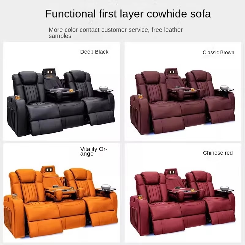 ชุดโซฟาหนังปรับเอนนอนได้ โซฟาโ - Home Cinema Chairs บทวิจารณ์และราคา