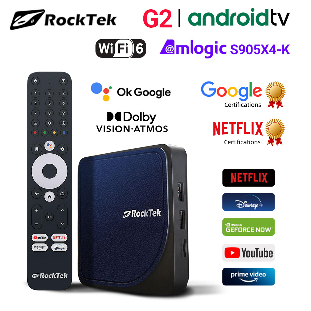 RockTek G2 4K Android TV 14 AT - Home Cinema Dolby Atmos บทวิจารณ์และราคา