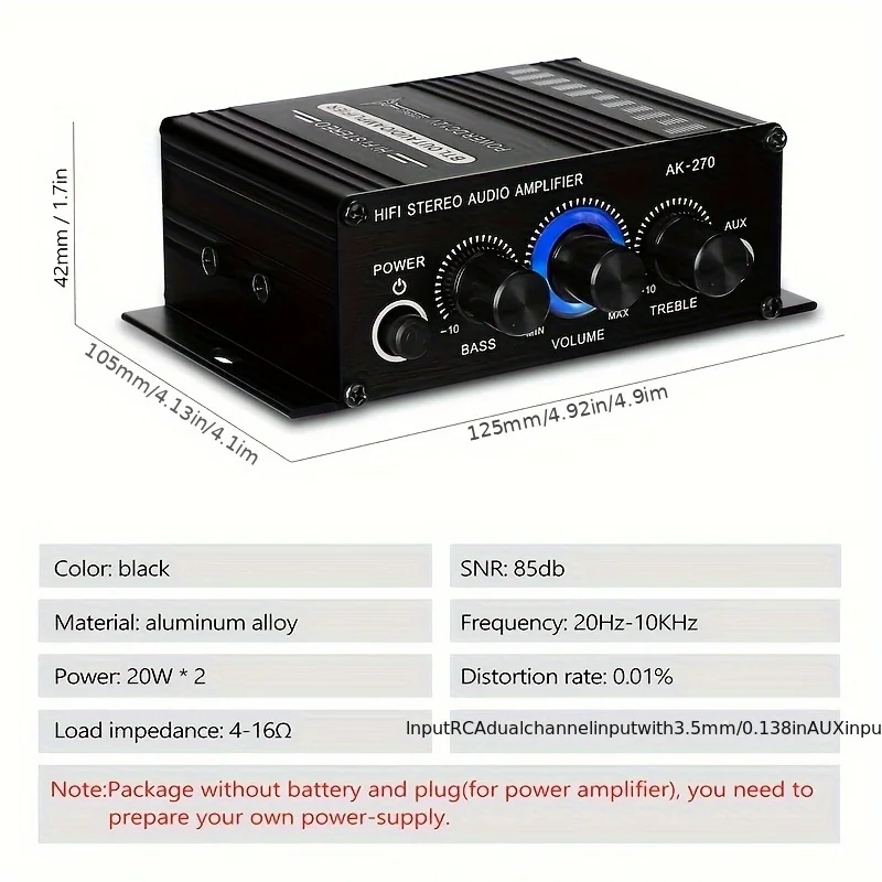 AK-270 400W มินิเพาเวอร์แอมป์  - Home Cinema Unit บทวิจารณ์และราคา