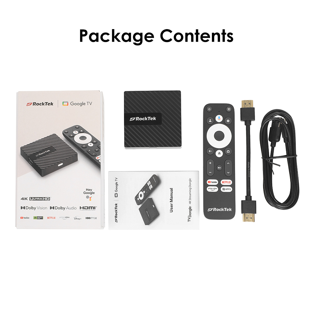 RockTek GB1 ทีวีดองเกิล Netfli - Home Cinema Dolby Atmos บทวิจารณ์และราคา